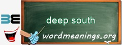 WordMeaning blackboard for deep south